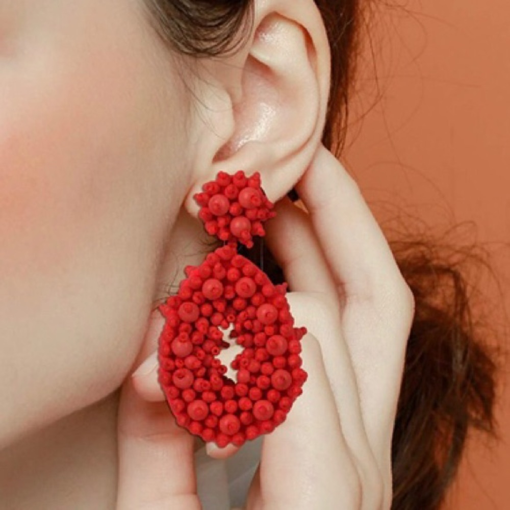 Chic Beaded Boho Drop Earrings